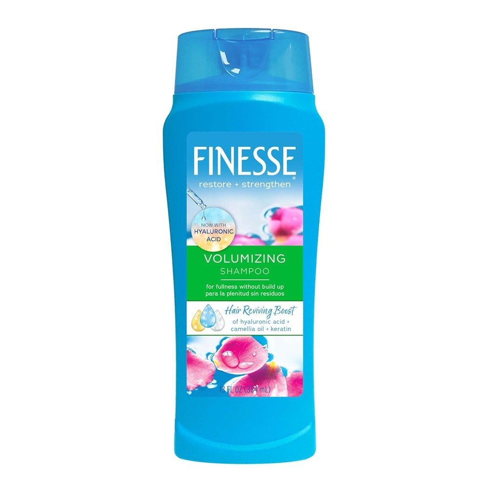 Finesse Restore + Strengthen Volumizing Shampoo, Hyaluronic Acid, Keratin, 384ml