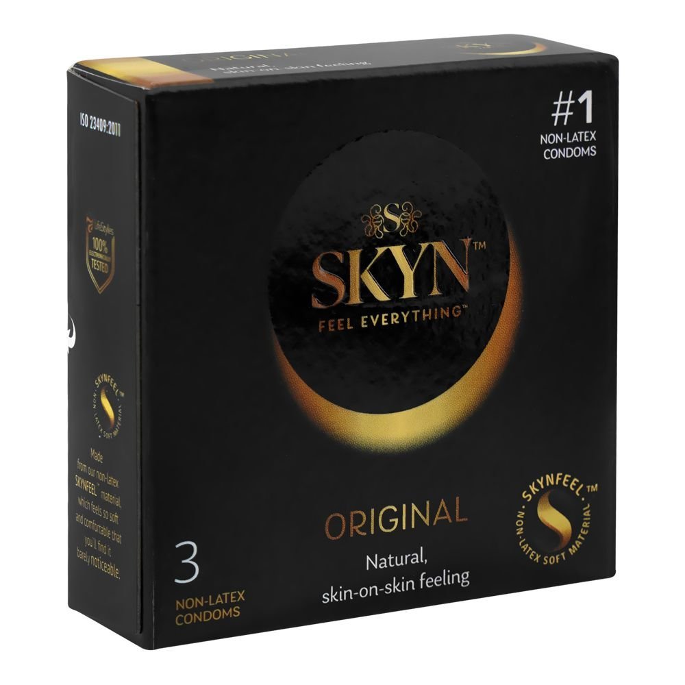 Skyn Original Natural Feeling Non-Latex Condom, 3-Pack