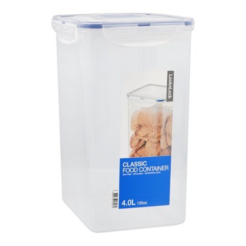 Lock & Lock Square Tall Food Container, BPA Free, 4.0 Liters, LLHPL822R
