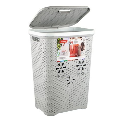 Graceware Laundry Basket, Gray