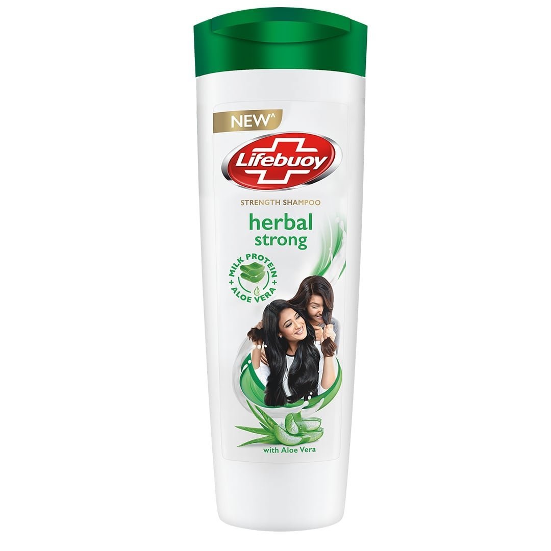 Lifebuoy Herbal Strong Milk Protein + Aloe Vera Strength Shampoo, 650ml