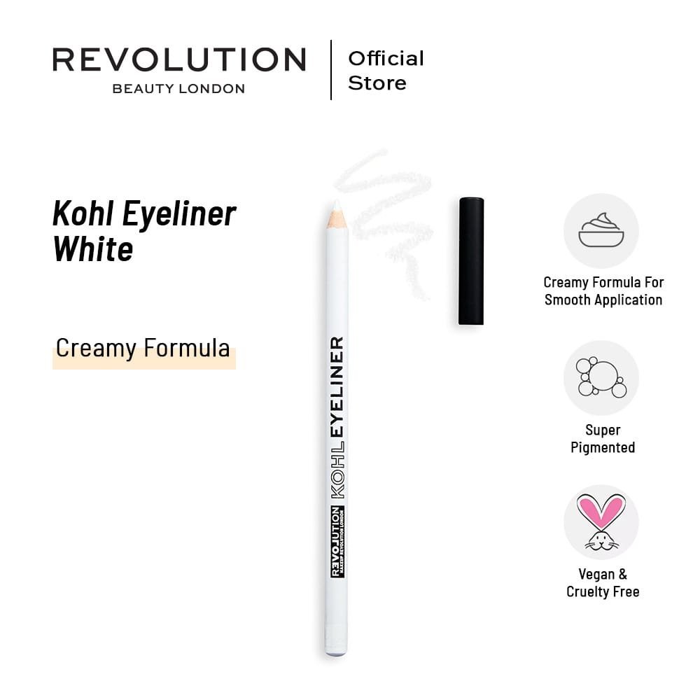 Makeup Revolution Relove Kohl Eyeliner Pencil, White