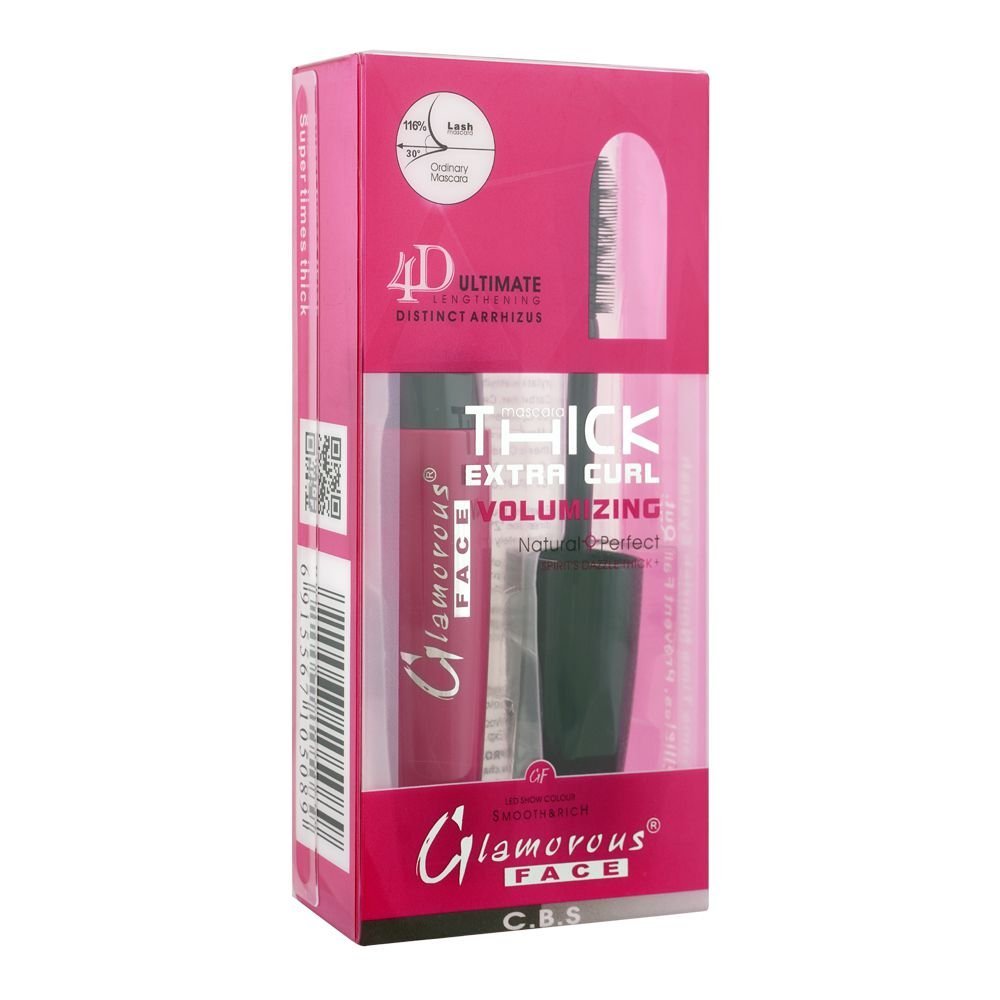 Glamorous Face 4D Thick Extra Curl Volumizing Mascara, GF7860