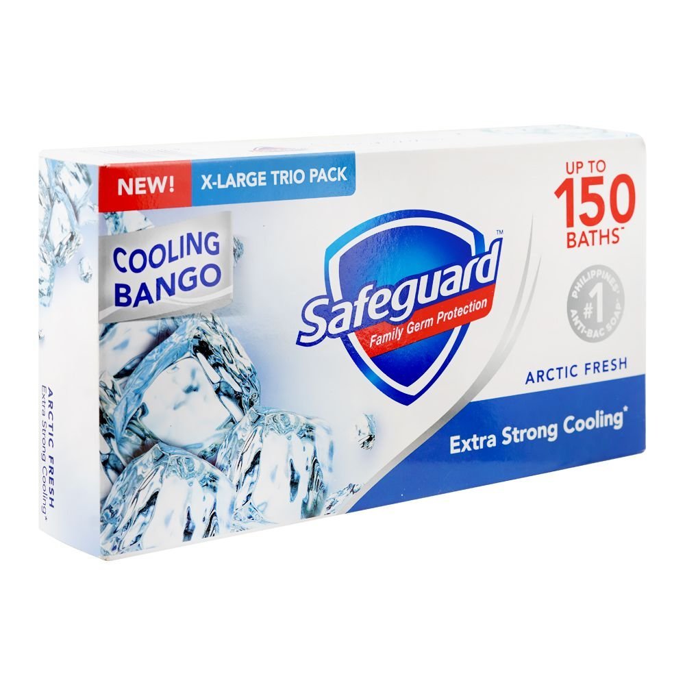 Safeguard Arctic Fresh Extra Strong Cooling Soap, 3 X 160g