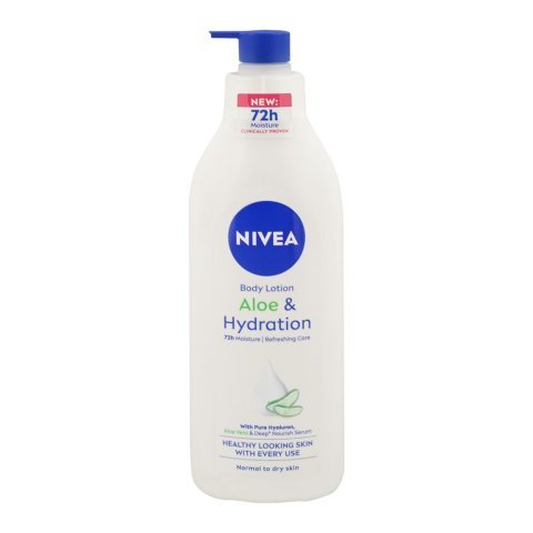 Nivea Aloe & Hydration 72H Moisture Refreshing Care Body Lotion, Glycerin, Citric Acid, Normal To Dry Skin, 400ml