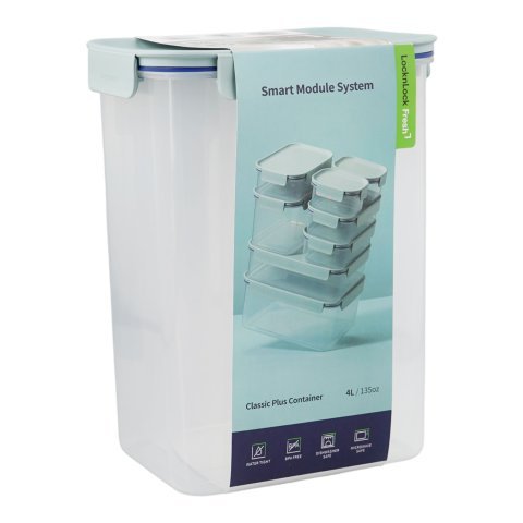 Lock & Lock Classic Plus Container, BPA Free, 4 Liters, LLHPL405HMIT