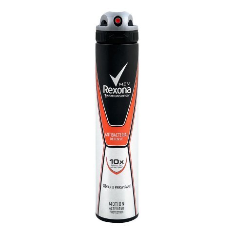 Rexona Men Motion Sense Antibacterial Defense 48H Body Spray, Anti-Perspirant, 200ml