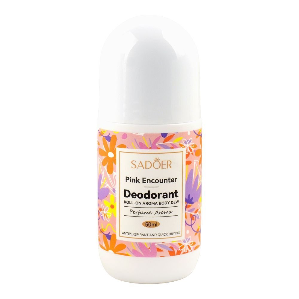 Sadoer Pink Encounter Deodorant Roll On, Anti-Perspirant, 50ml, SD40022
