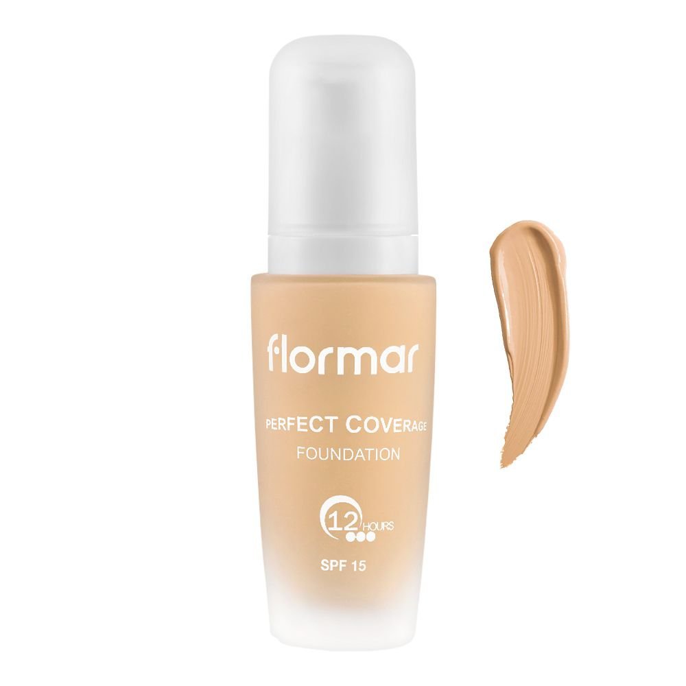 Flormar Perfect Coverage Foundation, 102, Soft Beige, 30ml