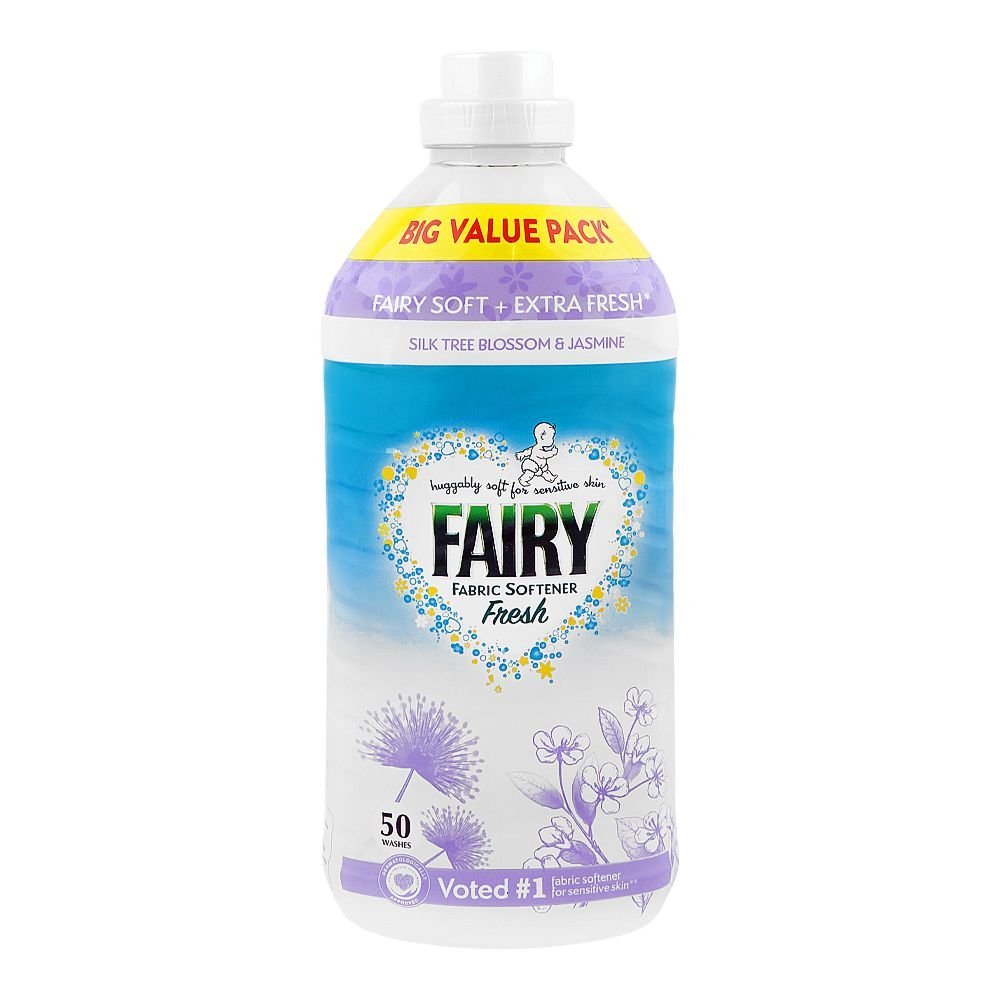 Fairy Fresh Silk Tree Blossom & Jasmine Fabric Softener, 50 Washes, 1.65 Liters