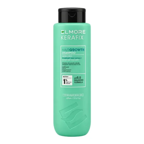 Elmore Kera Fix Infused With Rosemary Mint Extract Hair Growth Shampoo, Biotin, Collagen, For Weak Hair, 400ml