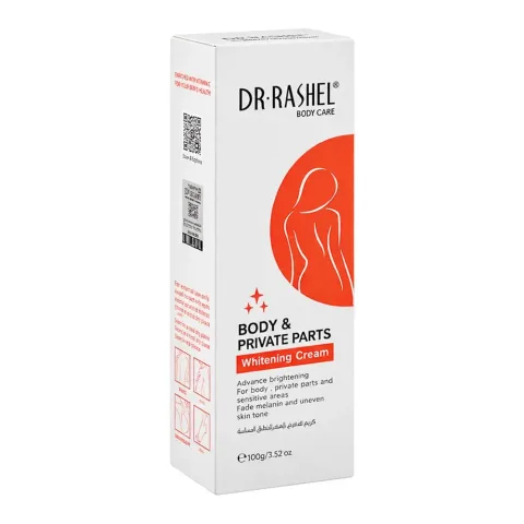 Dr. Rashel Body Care Body & Private Parts Whitening Cream, Glycerin, Hyaluronic Acid, For Uneven Skin Tone, 100g