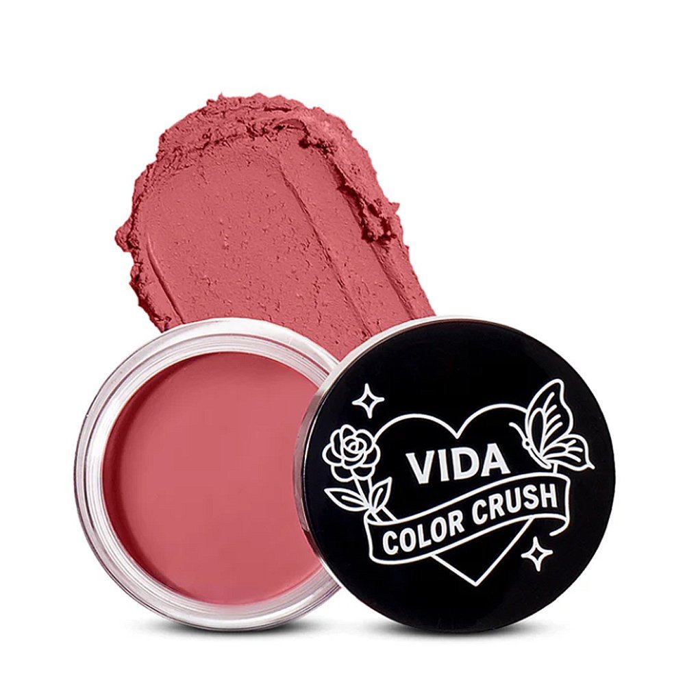 Vi'da New York Color Crush Matte Cream Lip & Cheek Tint, 01 Rose Clay, 8g