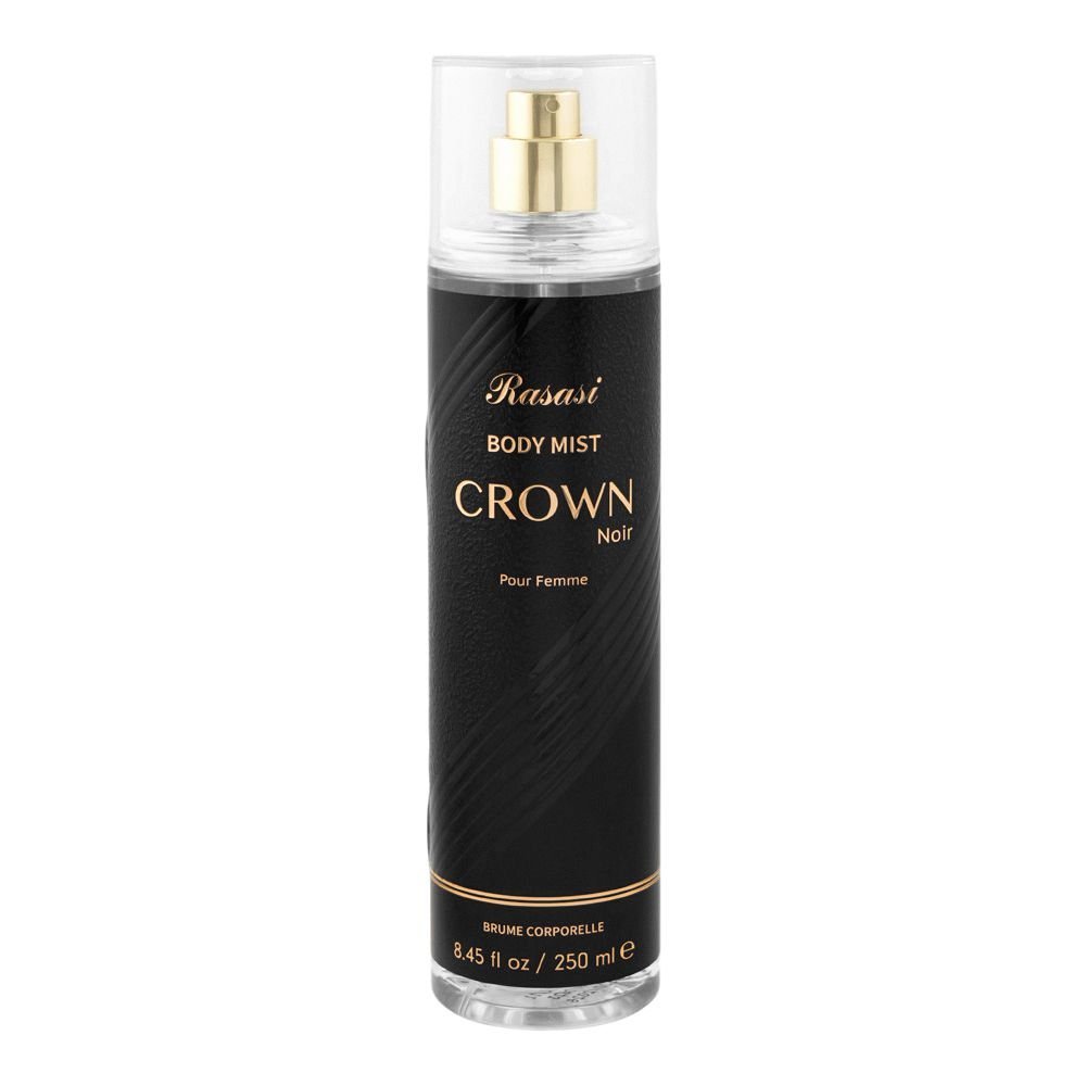 Rasasi Crown Noir Body Mist, For Women, 250ml