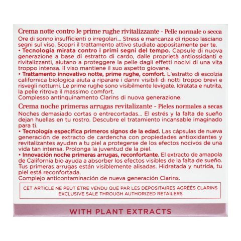Clarins Paris Multi-Active Nuit Revitalizing Night Cream, Normal To Dry Skin, 50ml