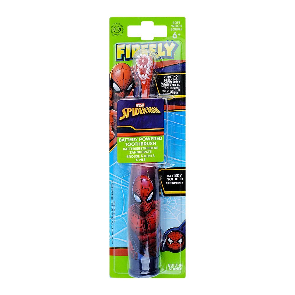 Firefly Spiderman Battery Powered Brush, For 6+ Years, Soft