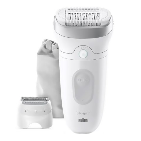Braun Silk-epil 7 Shaver & Trimmer & Mini Trimmer White/Grey, Up to 40 Mins Run Time, SE-7441