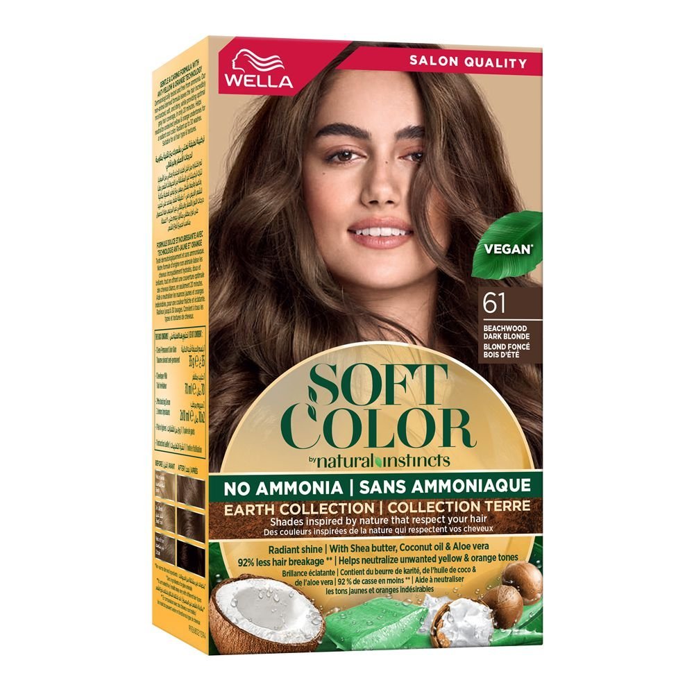 Wella Soft Color Natural Instincts Kit, 6/1 Beachwood Dark Blonde