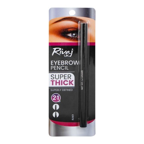 Rivaj UK 2in1 Super Thick Eyebrow Pencil, Black