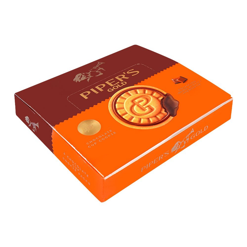Piper's Gold Chocolate Cup Cookie, 43g, 6-Pack