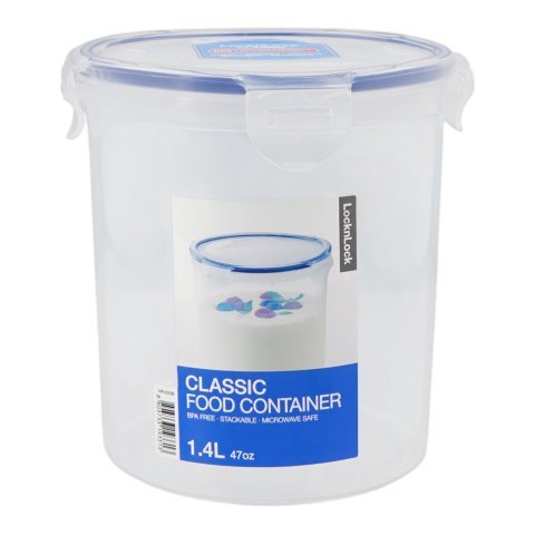 Lock & Lock Round Tall Food Container, BPA Free, 1.4 Liter, LLHPL933B