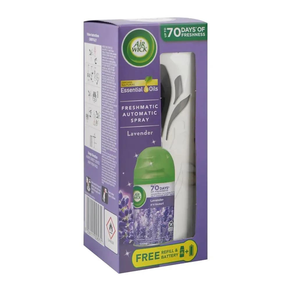 Airwick Lavender Automatic Spray Machine + Refill Air Fresheners, 250ml