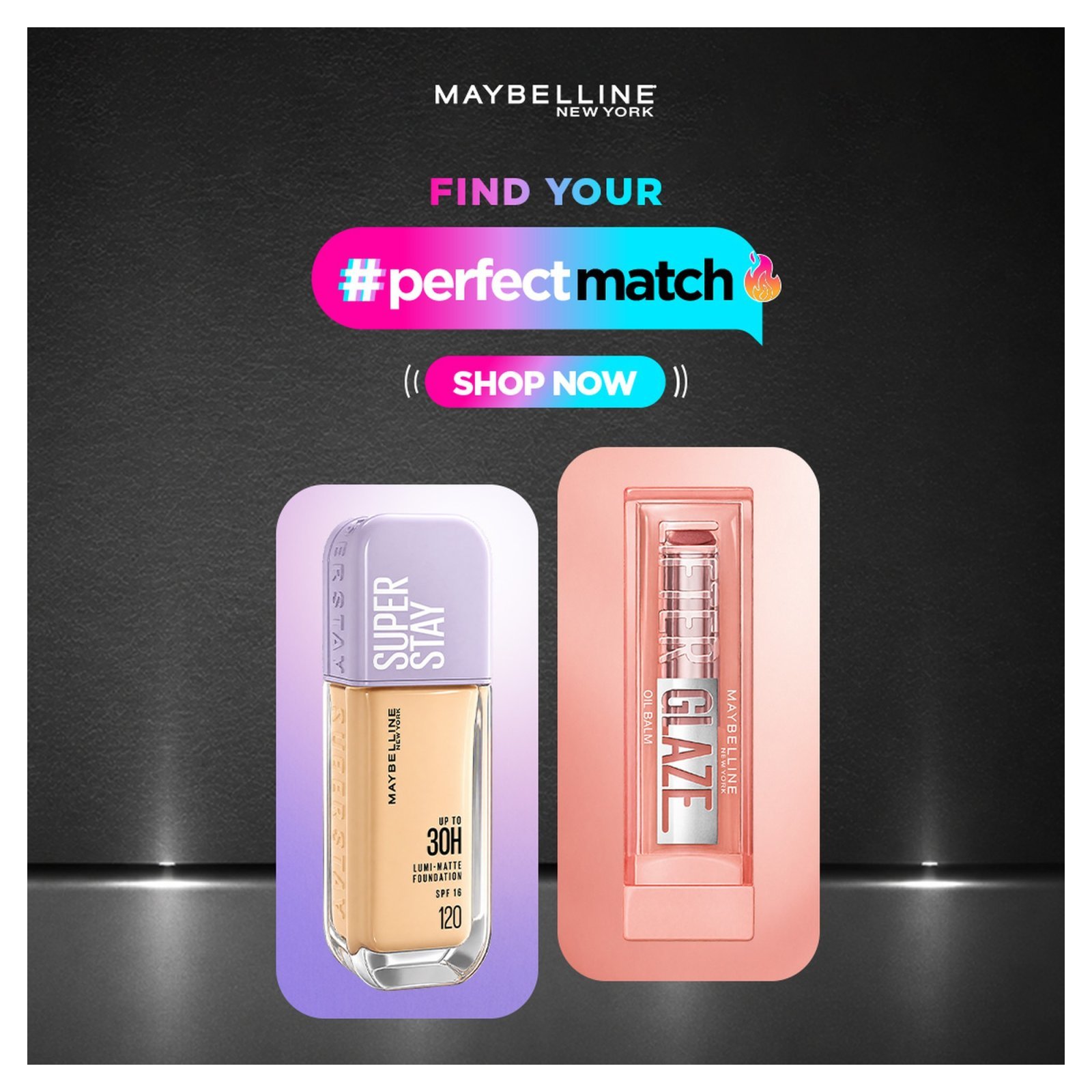 Glow Getter Set - (Lumi Matte Liquid Foundation 120 & Lifter Glaze Oil Balm 007 Berry Haze)