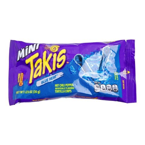 Takis Mini Blue Heat Hot Chili Pepper Tortilla Chips, 35g