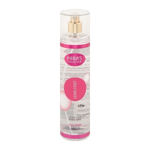 Hiba's Collection Love Cost Perfumed Pour Femme Body Mist, For Women, 250ml