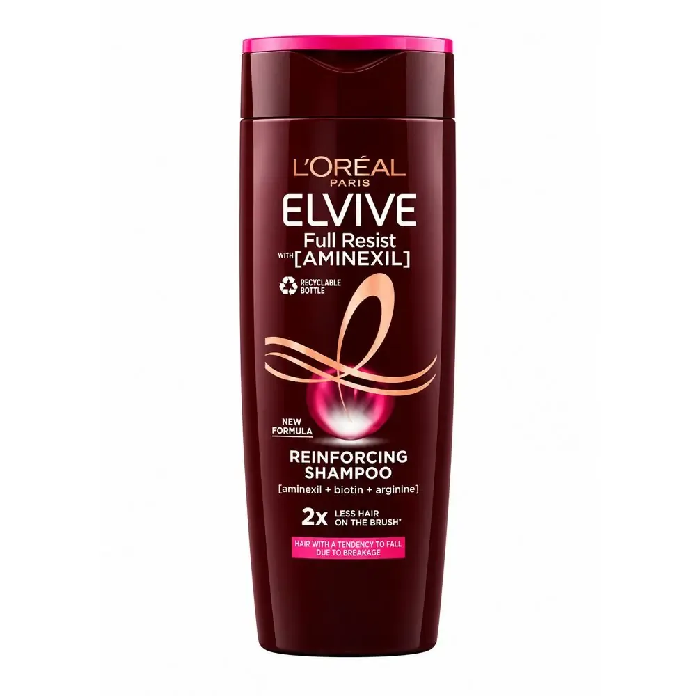 L'Oreal Paris Elvive Full Resist Reinforcing Shampoo, Salicylic Acid, Biotin, For Weak Hair, 400ml