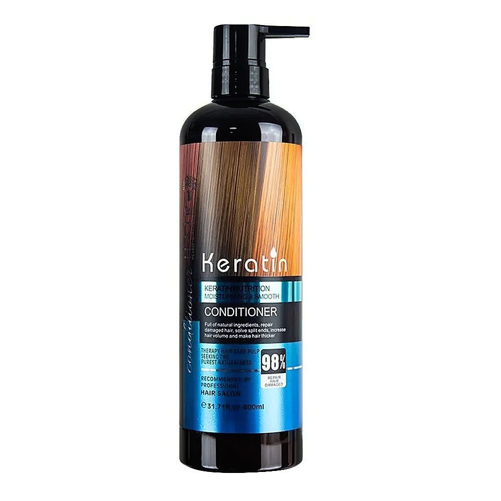 Keratin Nutrition Keratin Moisturizing & Smooth Conditioner, Vitamin C & E, For Damaged Hair, 900ml