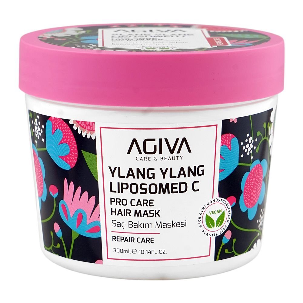Agiva Care & Beauty Ylang Ylang Liposomed C Pro Care Repair Care Hair Mask, Citric Acid, Glycerin, For Damaged Hair, 300ml