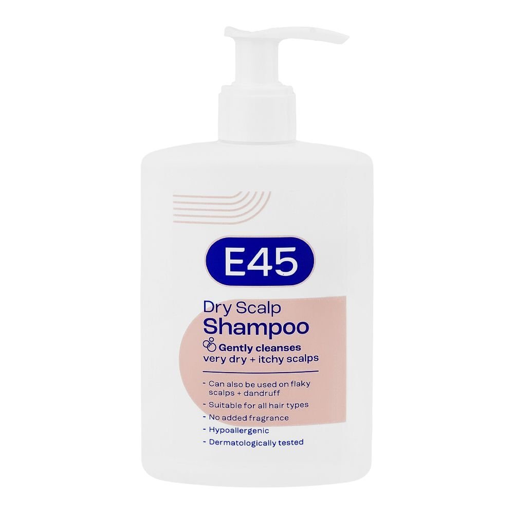 E45 Dry Scalp Shampoo, Fragrance & Soap Free, Citric Acid, For All Types Of Hair, 250ml