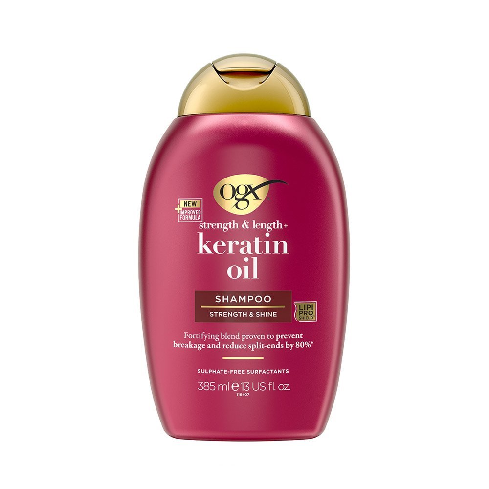 OGX Anti-Breakage + Keratin Oil Shampoo, Sulfate Free, 385ml