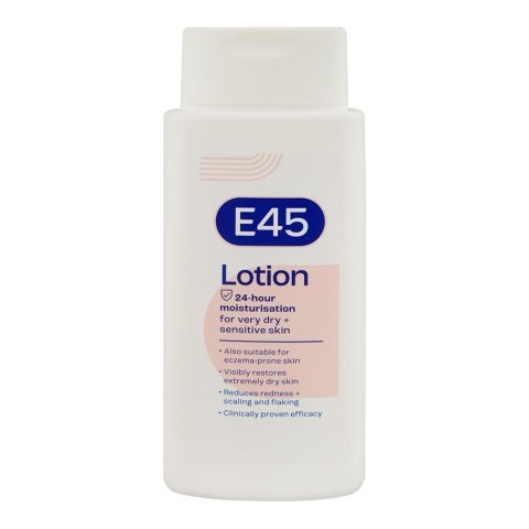 E-45 24-Hour Moisturisation Lotion, For Very Dry & Sensitive Skin, 200ml