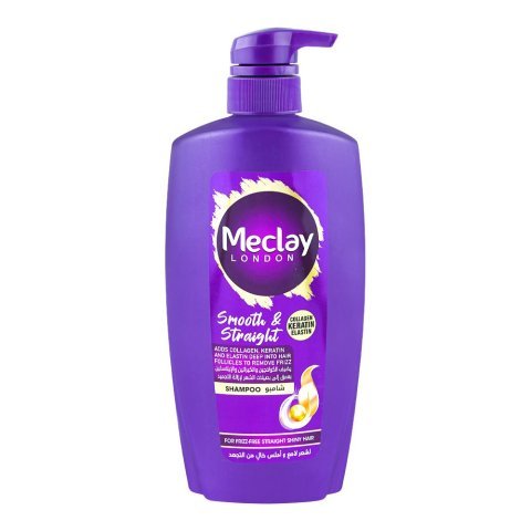 Meclay London Collagen Keratin Elastin Smooth & Straight Shampoo, For Frizzy Hair, 660ml