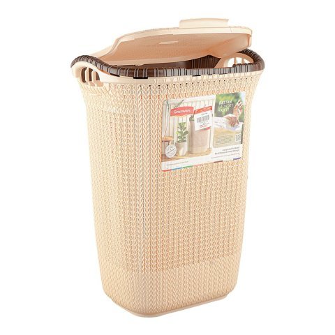 Graceware Rattan Laundry Basket, Beige
