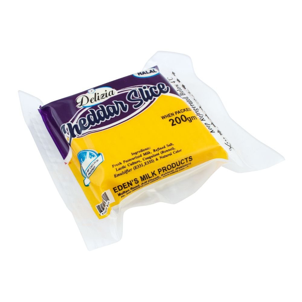 Delizia Cheddar Slice Cheese, 200g