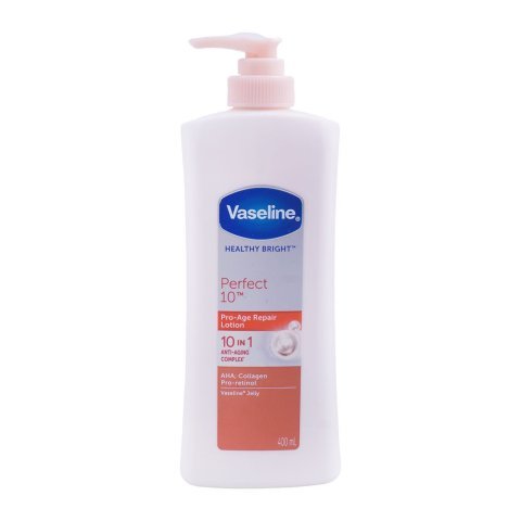 Vaseline Healthy White Perfect 10 Body Lotion, AHA & Pro-Retinol, 400ml