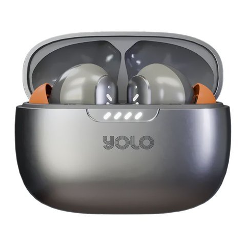 Yolo Yopod Aria True Wireless With ENC Earbuds, Up To 24 Hours Play Time, Grey