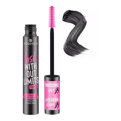 Essence Lash Without Limits Tubing Extreme Lengthening & Volume Mascara, 04 Black Tubing, 13ml