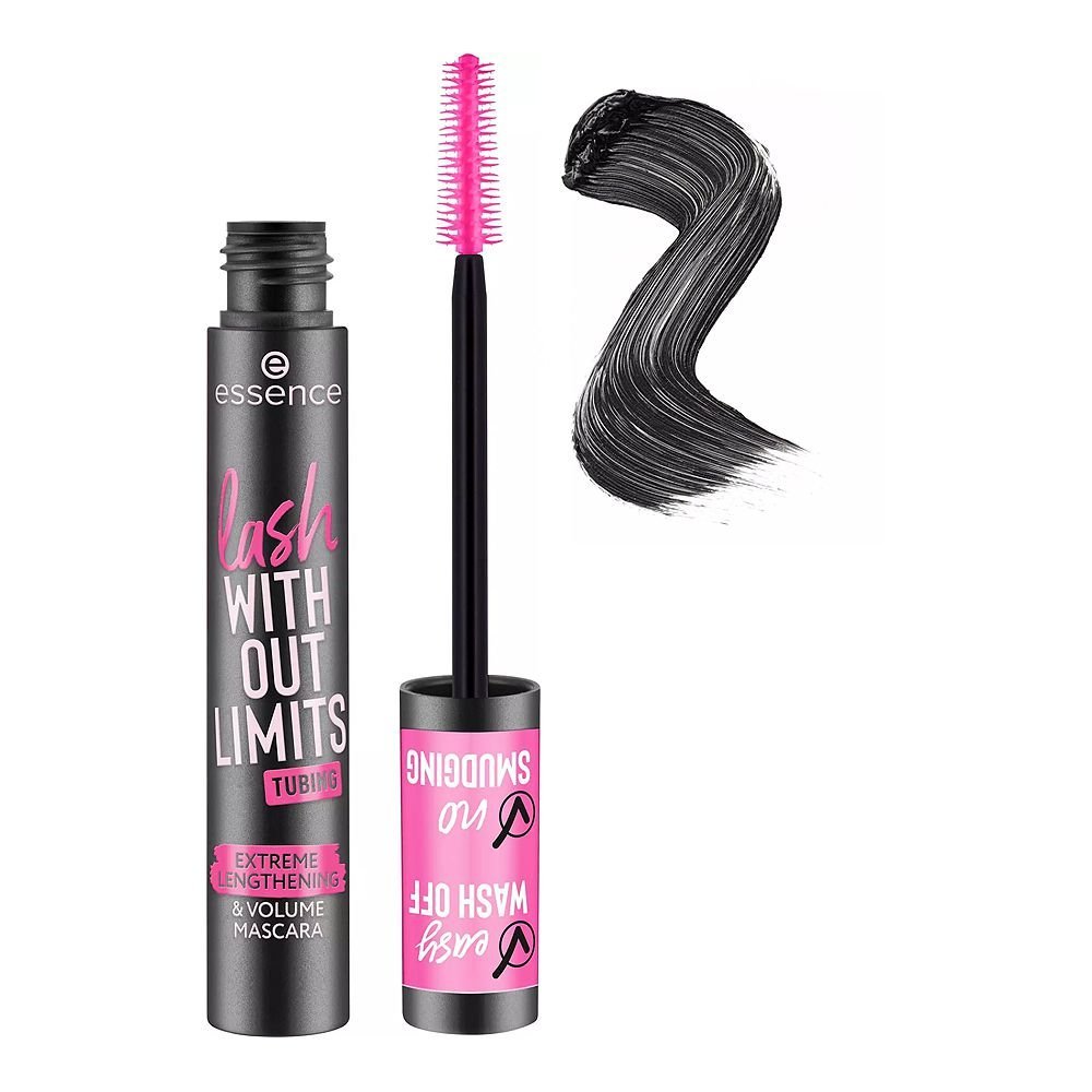 Essence Lash Without Limits Tubing Extreme Lengthening & Volume Mascara, 04 Black Tubing, 13ml