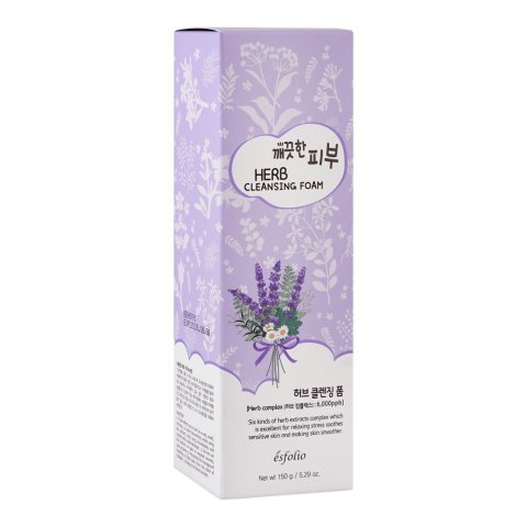 Esfolio Herb Cleansing Foam, Lauric Acid, Glycerin, For Sensitive Skin, 150ml
