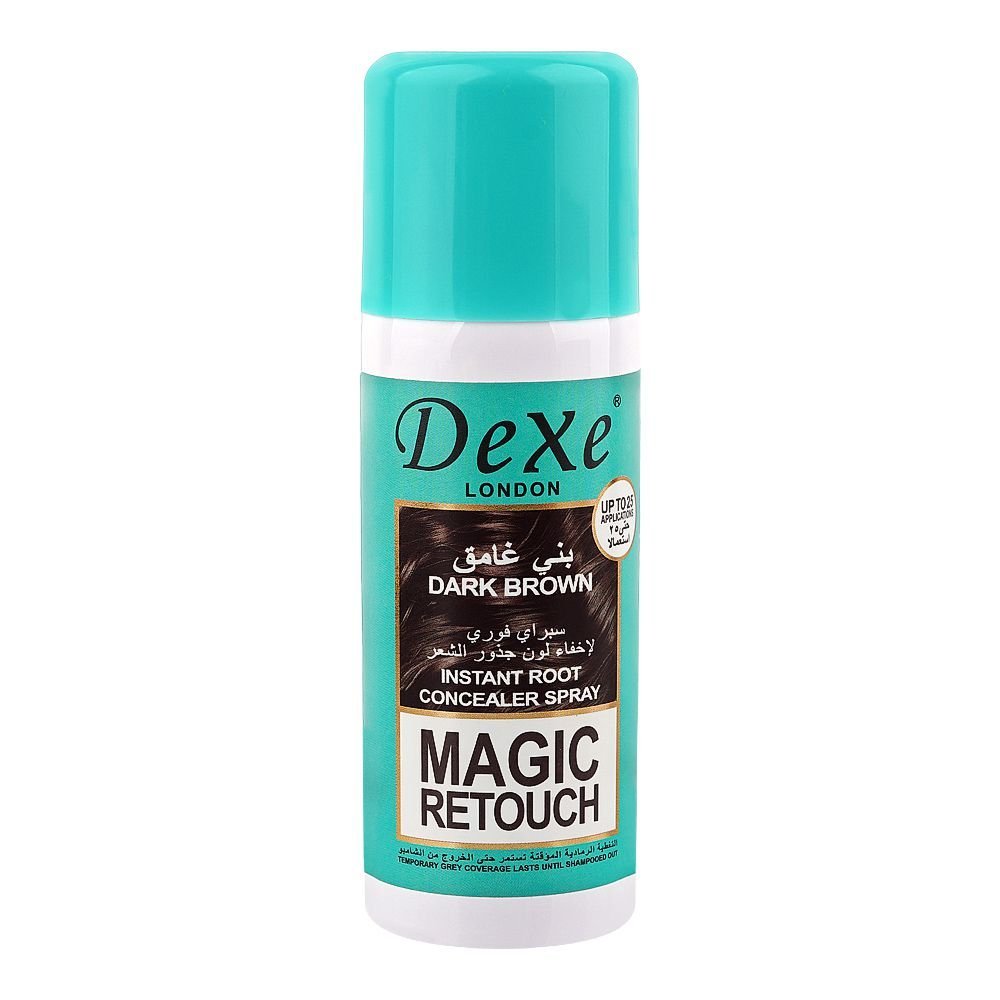 Dexe Magic Retouch Dark Brown Instant Root Concealer Spray, For All Types Of Hair, 75ml