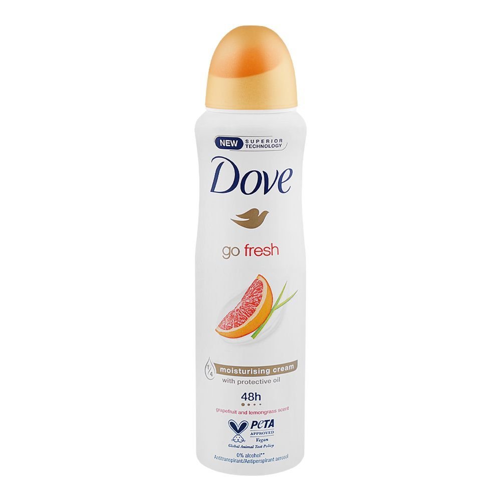 Dove Go Fresh Grapefruit & Lemon Grass Scent Anti-Prespirant Deodorant Spray, 150ml