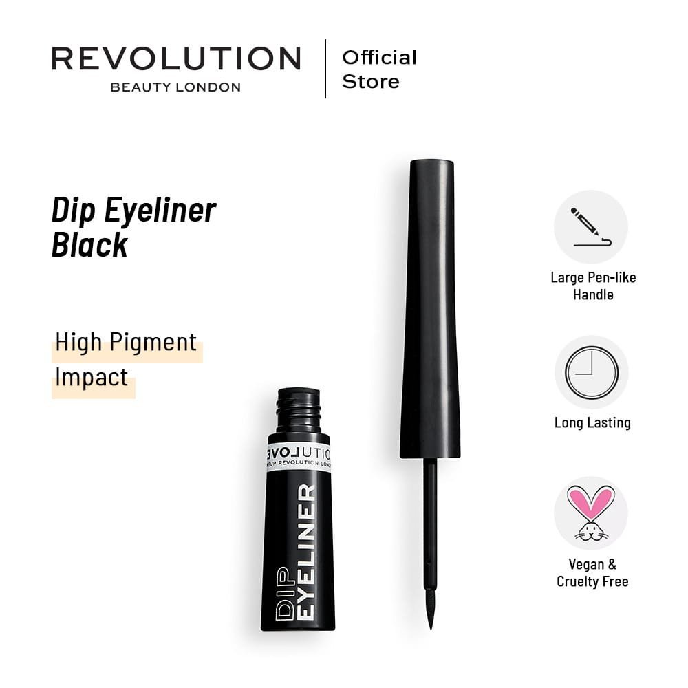 Makeup Revolution Relove Dip Eyeliner, Black
