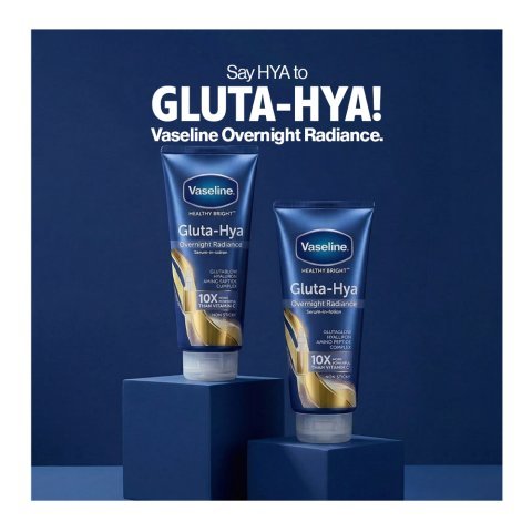 Vaseline Essential Even Tone Gluta-Hya Overnight Radiance Restore Serum Burst Lotion, 200ml