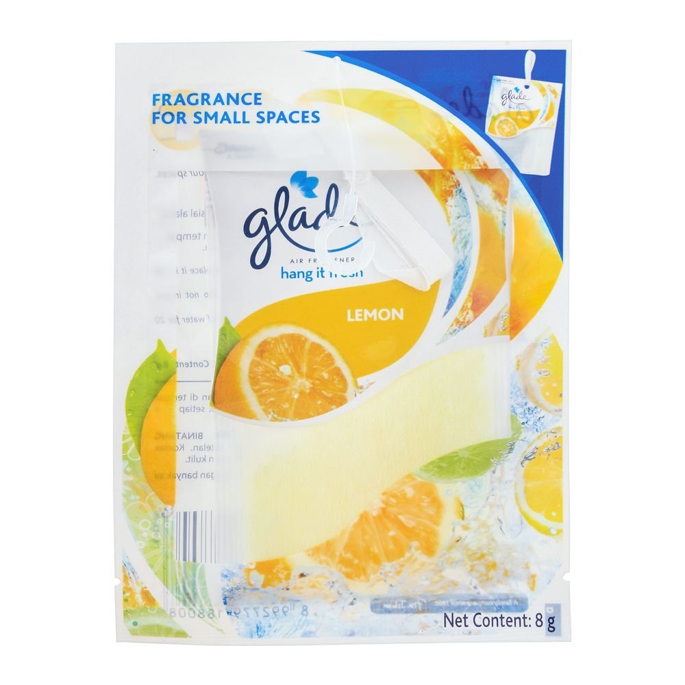 Glade Hang It Fresh Air Freshener Lemon, 8g