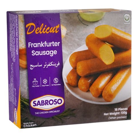 Sabroso Frankfurter Sausage, 720g, 16-Pack