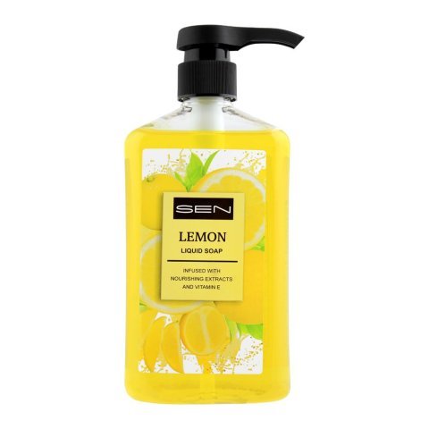 Sen Lemon Liquid Soap, With Vitamin E, 600ml